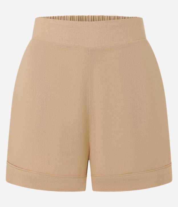 Short Curto em Viscose com Cós Elástico - 1