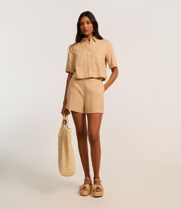 Short Curto em Viscose com Cós Elástico - 2