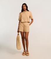 Short Curto em Viscose com Cós Elástico - 2