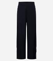 Calça Reta em Viscose com Detalhe Contrastante na Lateral - 1