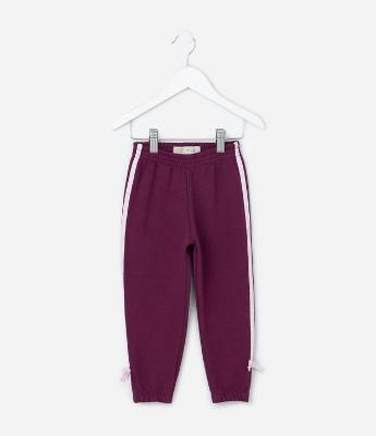 Calça Jogger Infantil Quentinha com Lacinhos Aplicados - Tam 1 a 6 Anos