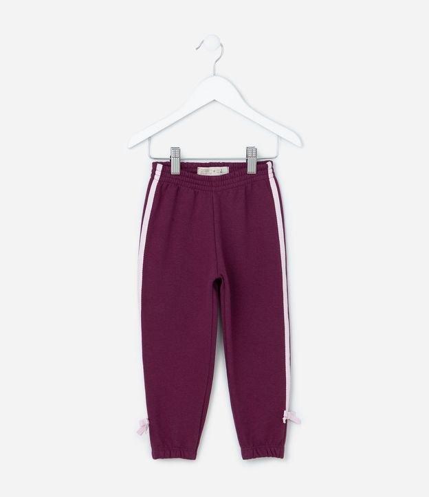 Calça Jogger Infantil Quentinha com Lacinhos Aplicados - Tam 1 a 6 Anos - 1