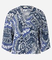 Blusa em Viscose com Gola V e Estampa Paisley Floral - 1