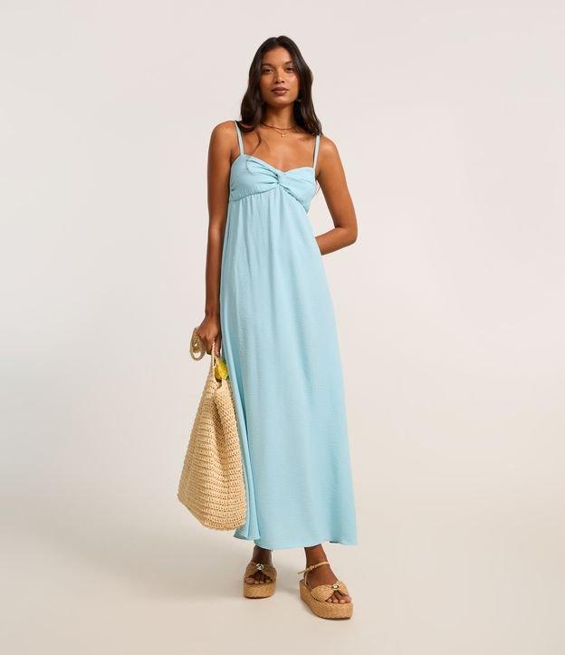 Vestido Longo em Crepe Airflow e Busto Torcido - 2
