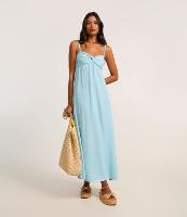 Vestido Longo em Crepe Airflow e Busto Torcido - 2