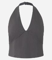 Blusa Curta em Bengaline Frente Única - 1