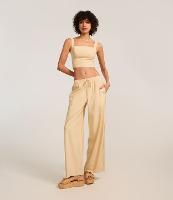 Calça Reta em Alfaiataria com Cintura Alta e Amarração no Cós - 2