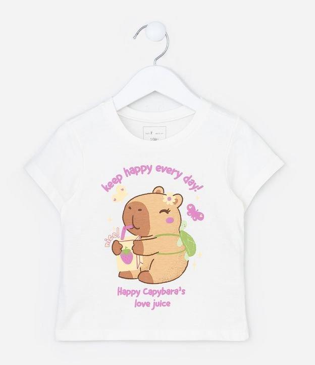 Blusa Infantil com Estampa Capivara - Tam 1 a 6 Anos - 1