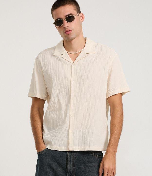 Camisa Boxy em Algodão com Gola Bowling Texturizada - 2