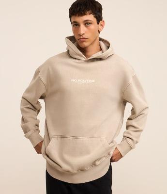 Casaco Relaxed em Moletom com Felpa com Estampa Localizada