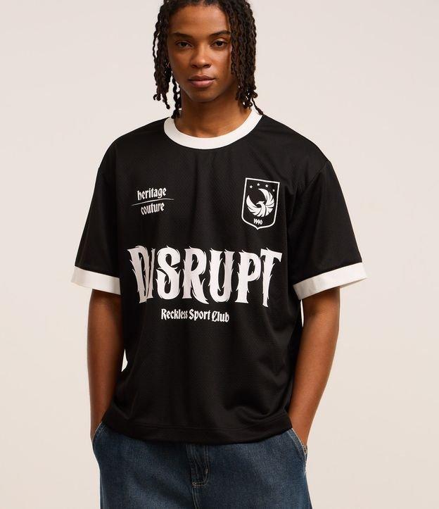 Camiseta Boxy Esportiva com Estampa Lettering - 2