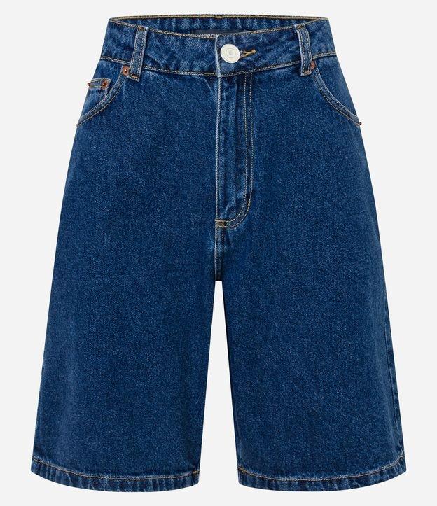 Bermuda Regular em Jeans com Cintura Alta - 1