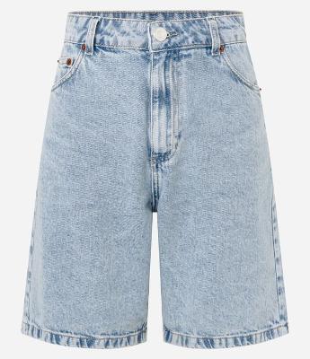 Bermuda Regular em Jeans com Cintura Alta