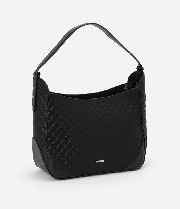 Bolsa Hobo Média com Textura Embossed - 1