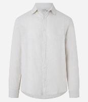 Camisa Regular em Linho e Gola Colarinho - 1