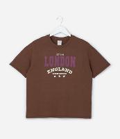 Camiseta Infantil com Lettering London - Tam 5 a 14 Anos - 1