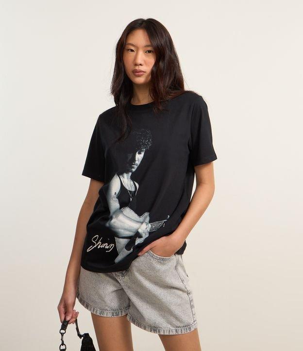 Camiseta Alongada em Algodão com Estampa Shawn Mendes - 2