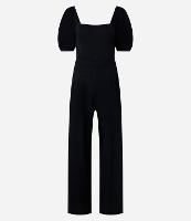 Macacão Wide Leg Texturizado com Manga Bufante - 1