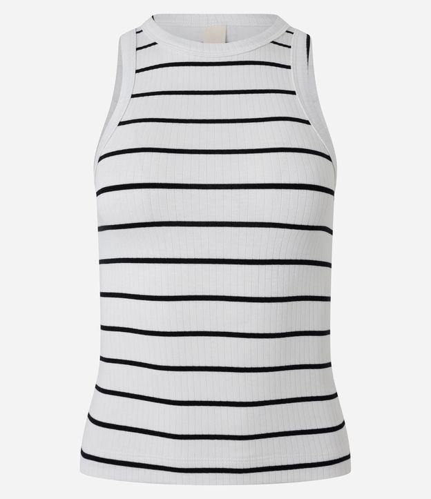 Regata em Ribana com Estampa Listrada - 1