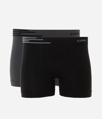 Kit 02 Cuecas Boxer em Microfibra Lupo