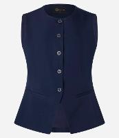 Colete em Alfaiataria com Abotoamento Frontal e Recorte - 1