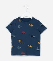 Camiseta Infantil com Estampa Carrinhos - Tam 1 a 6 Anos - 1