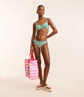 Biquíni Calcinha Pala Larga em Microfibra Listrada - 2