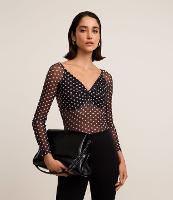 Blusa em Tule Poá com Torcidinho no Busto - 1