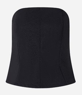 Blusa em Crepe Tomara que Caia com Recortes Frontais