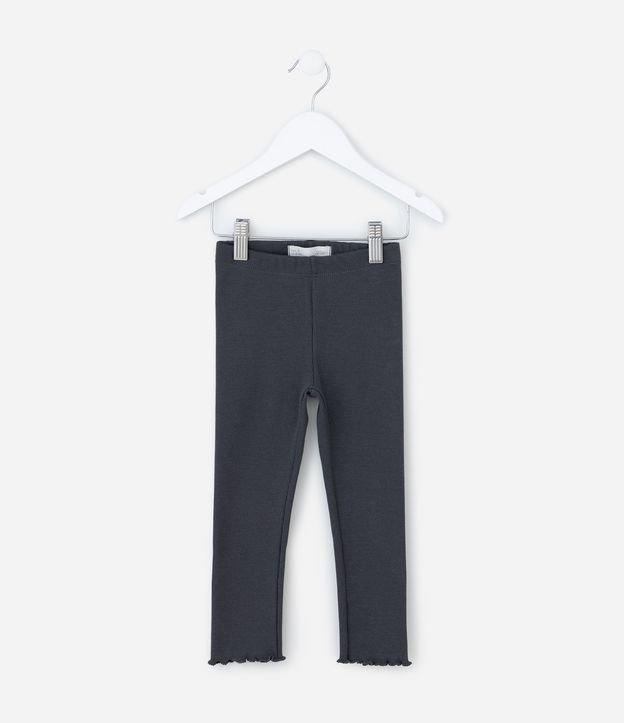 Calça Legging Infantil Canelada com Frufru na Barra - Tam 1 a 6 Anos - 1