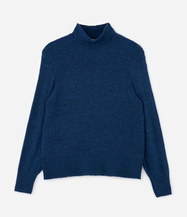 Suéter em Tricô com Gola Alta e Manga Bufante Curve & Plus Size - 1