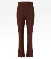 Calça Flare Texturizada com Frufru na Barra - 1