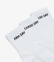 Kit 03 Meias Cano Alto Esportivas em Algodão Canelado com Estampa Dia de Treino - 2