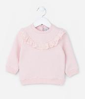 Blusão Infantil Quentinho com Babado Broderie - Tam 0 a 18 meses - 1