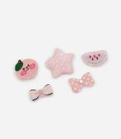 Kit 05 Presilhas de Cabelo Infantil com Formatos Variados - Tam Único - 1