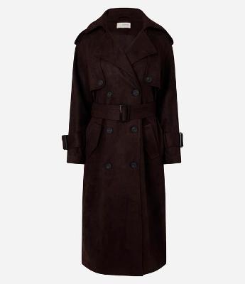 Trench Coat com Cinto Afivelado e Fivela no Punho