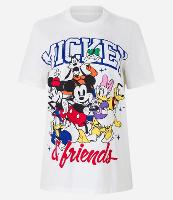 Camiseta Alongada em Algodão com Estampa Mickey e Friends - 1