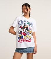 Camiseta Alongada em Algodão com Estampa Mickey e Friends - 2