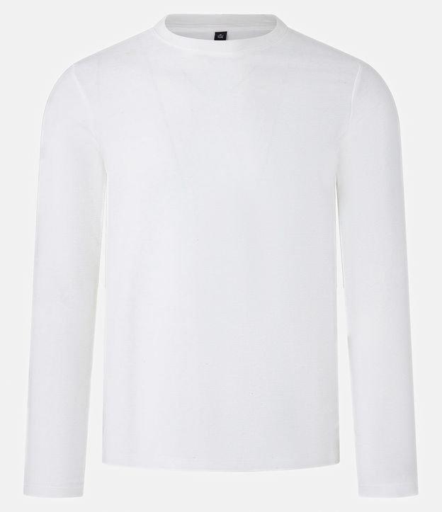 Camiseta Slim em Algodão com Textura Canelada - 1