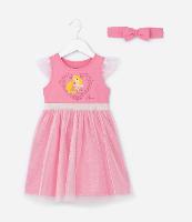 Vestido Infantil em Tule com Estampa Aurora - Tam1 a 6 Anos - 1