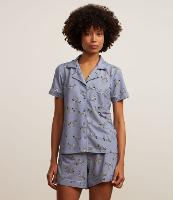 Pijama Short Doll Americano em Viscose com Estampa de Zebrinhas - 1