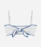 Biquíni Top Bandeau em Microfibra Texturizada com Nózinho e Pesponto Contrastante - 1