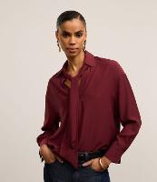 Camisa em Crepe com Gola Laço e Manga Longa - 2