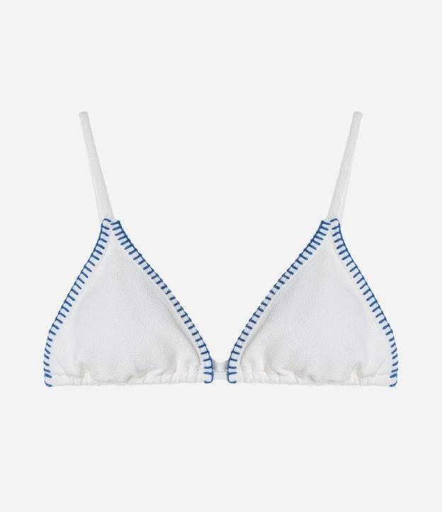 Biquíni Top Cortininha em Microfibra Texturizado com Pesponto Contrastante - 1