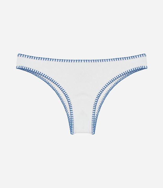 Biquíni Calcinha Básica em Microfibra Texturizada com Pesponto Contrastante - 1