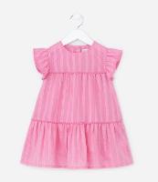 Vestido Marias Infantil com Fio Metalizado e Mini Pompons - Tam 1 a 6 Anos - 1