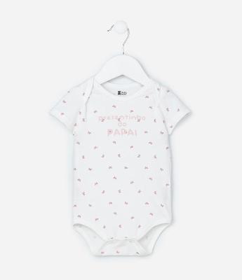 Body Infantil com Lettering Presentinho do Papai - Tam RN a 18 meses