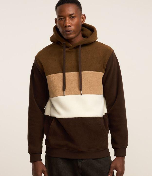 Casaco Fechado em Fleece com Bloco De Cores - 2