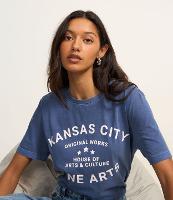 Camiseta Alongada em Algodão com Lettering Kansas City - 2