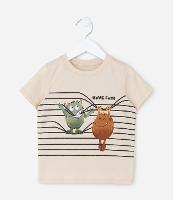 Camiseta Infantil com Estampa Monstrinhos - Tam 1 a 6 Anos - 1